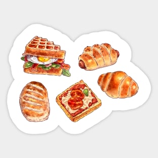 Warm Bakery Food Sticker